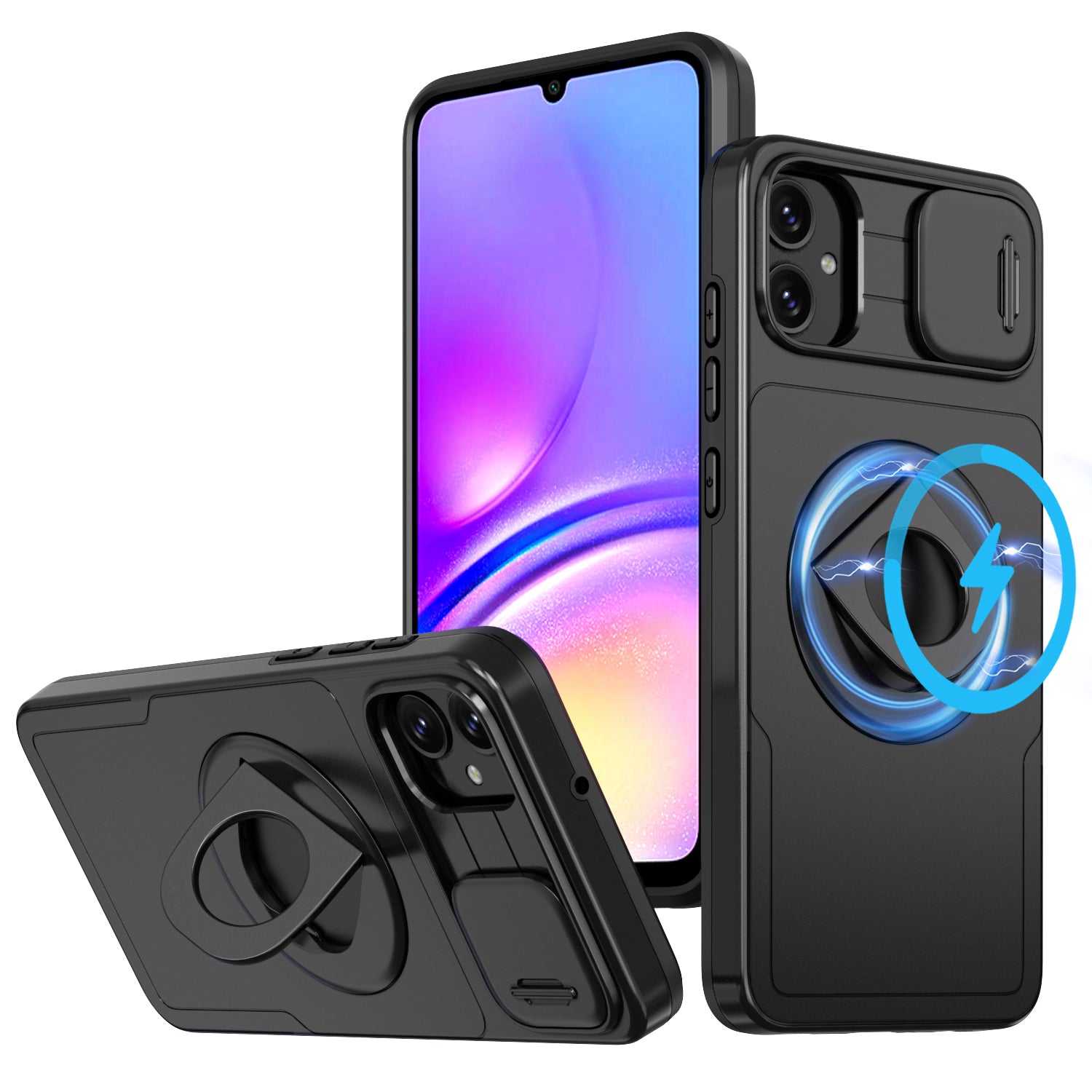 For Samsung Galaxy A05 4G Case Camera Protection Kickstand Dual Layer Hybrid TPU+PC Phone Cover For Samsung Galaxy A05 4G Case Camera Protection Kickstand Dual Layer Hybrid TPU+PC Phone Cover